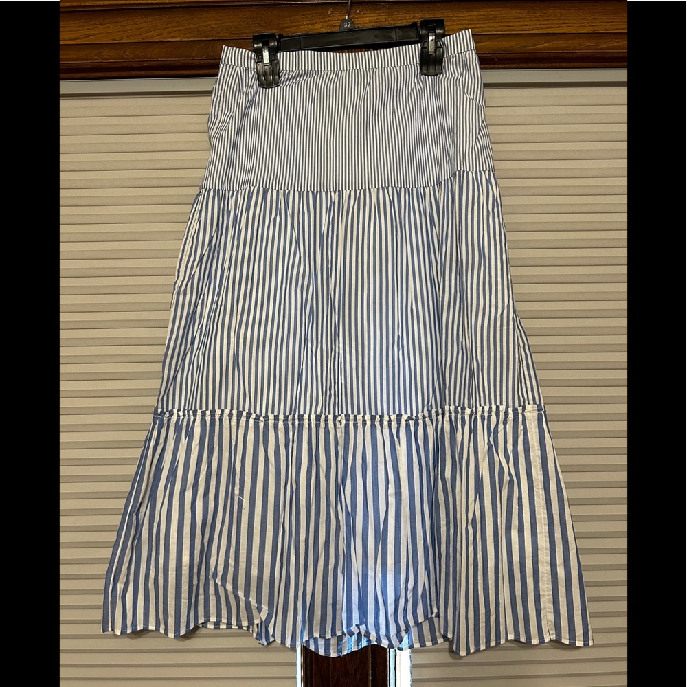 J crew Seersucker maxi skirt NWT